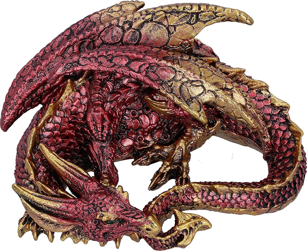 Nemesis Now Aaden Roter und Goldener ruhender Drache, 10,2 cm, U5289S0