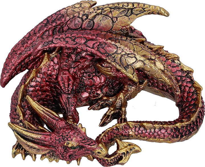 Nemesis Now Aaden Roter und Goldener ruhender Drache, 10,2 cm, U5289S0