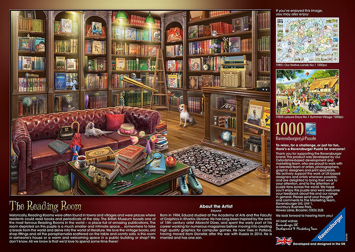 Ravensburger 19846 Der Lesesaal 1000 Teile