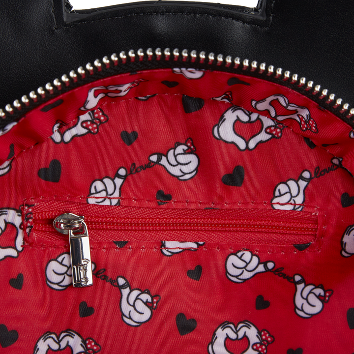 Loungefly Disney Mickey und Minnie Valentines Wende-Umhängetasche