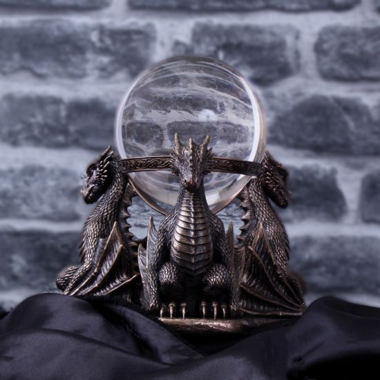 Nemesis Now Dragons Prophecy Kristallkugelhalter, 18,5 cm, Bronze, Kunstharz