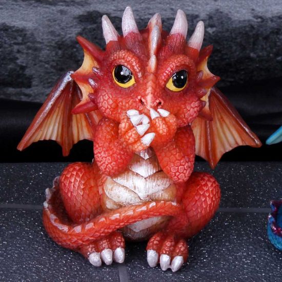 Nemesis Now B3756K8 Figur „Drei weise Drachenlinge“, 8,5 cm, Rot, Kunstharz