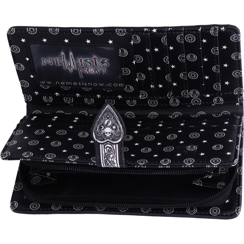 Nemesis Now B4106M8 Geldbörse mit Spirit Board-Prägung, 19 cm, Schwarz, PU