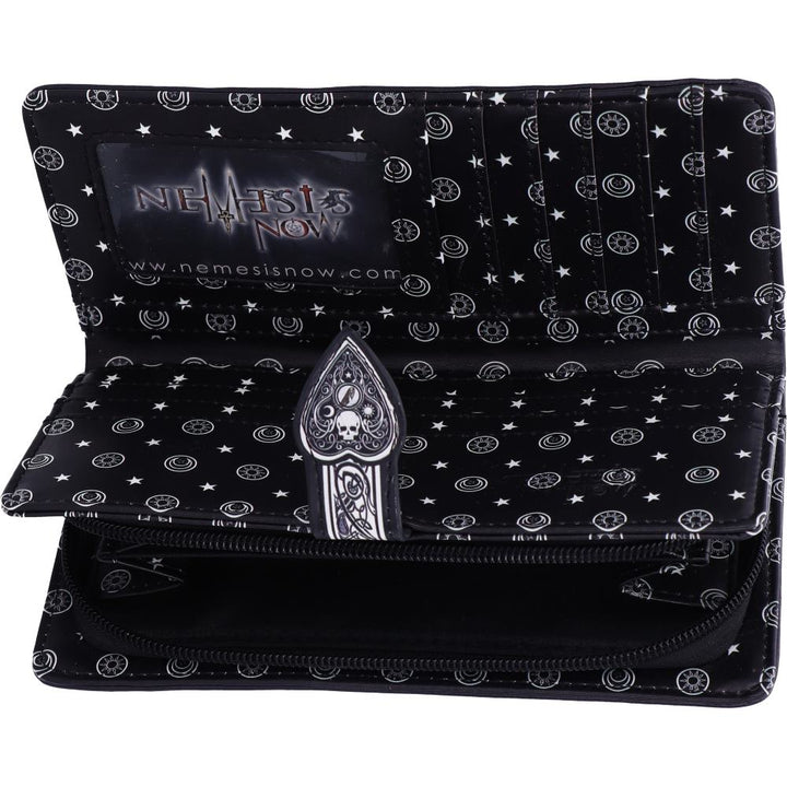 Nemesis Now B4106M8 Geldbörse mit Spirit Board-Prägung, 19 cm, Schwarz, PU