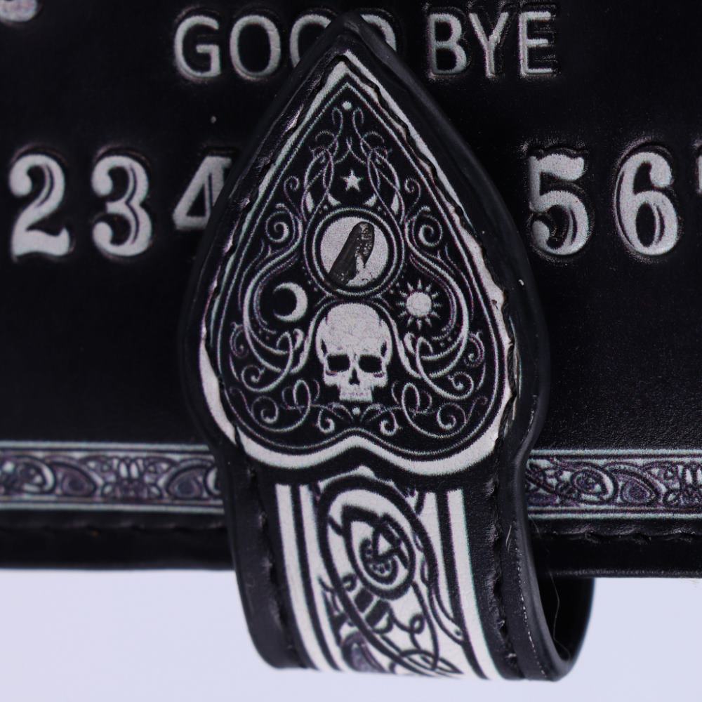 Nemesis Now B4106M8 Geldbörse mit Spirit Board-Prägung, 19 cm, Schwarz, PU