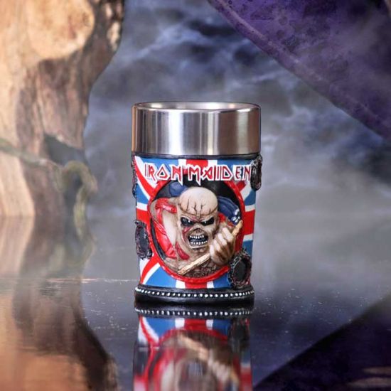 Nemesis Now B4126M8 Iron Maiden Schnapsglas 7 cm blau, Kunstharz mit Edelstahleinsatz