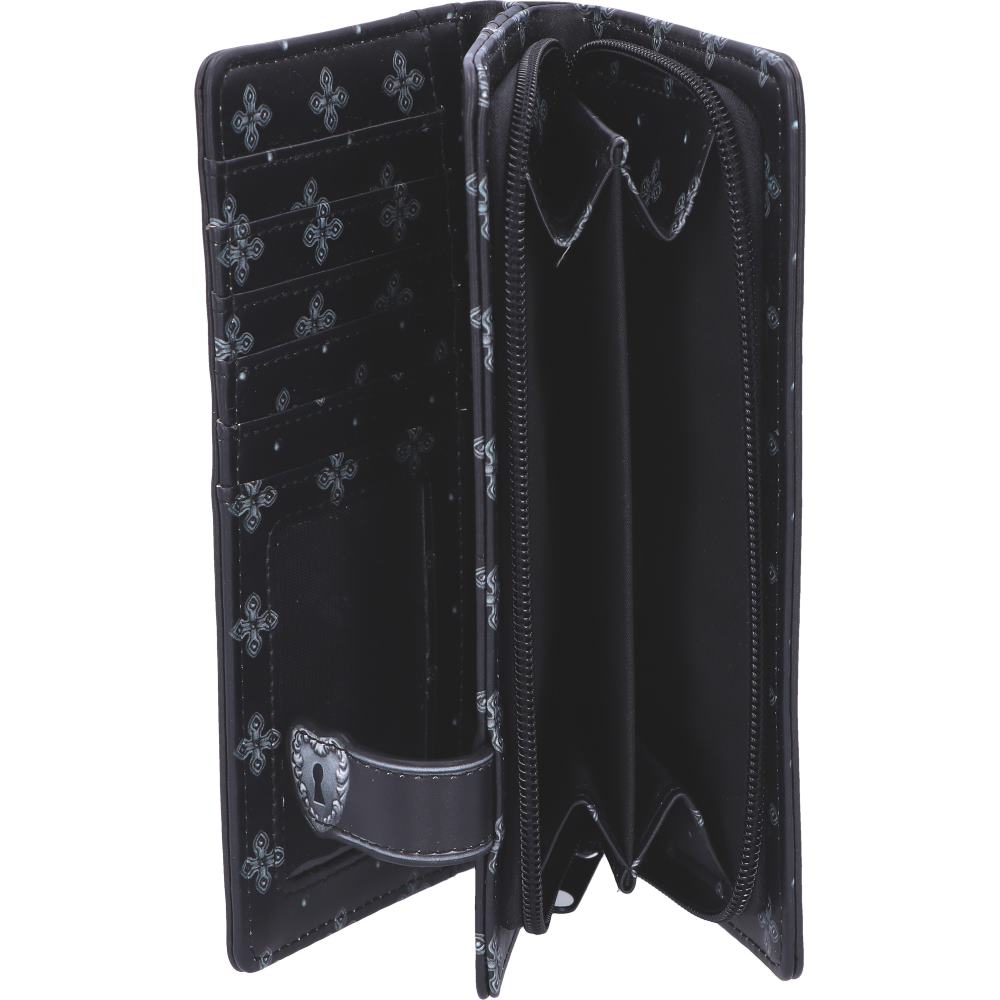 Nemesis Now B5117R0 Edgar Allen Poe Nevermore Raven Geldbörse, PU, ​​Schwarz, 18,5 cm