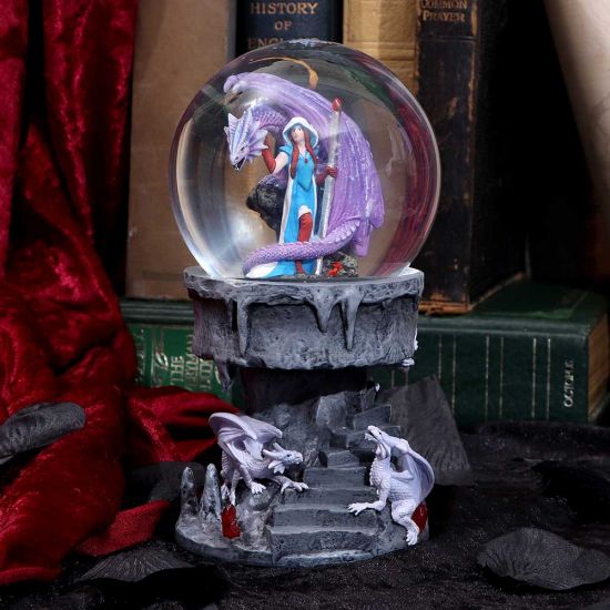 Nemesis Now Anne Stokes Dragon Mage Schneekugel-Shaker, Polyresin, Lila