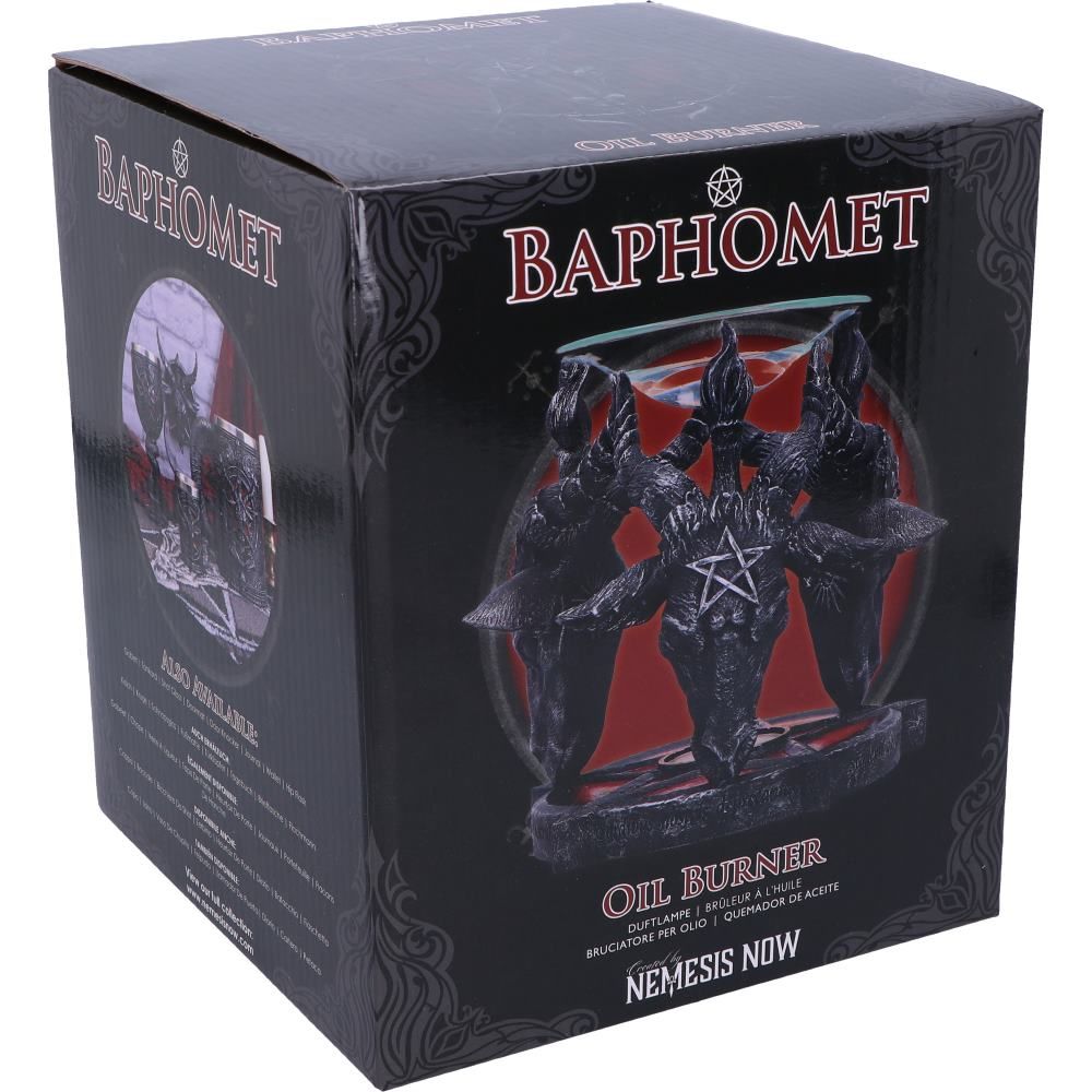 Nemesis Now B5189R0 Ölbrenner mit okkultem Baphomet-Kopf, Schwarz, 13,5 cm