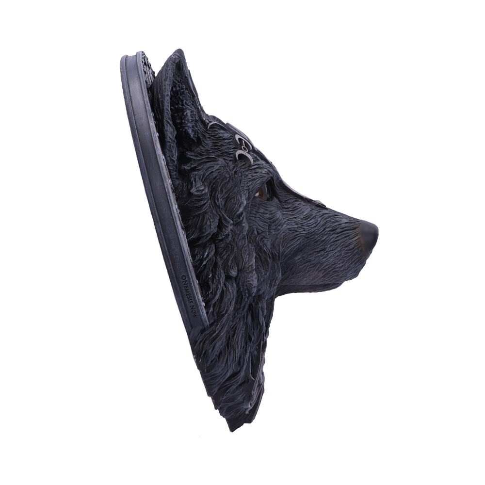 Nemesis Now Dark Gothic Magical Wolf Moon Wandschild zum Aufhängen, Schwarz, Einheitsgröße
