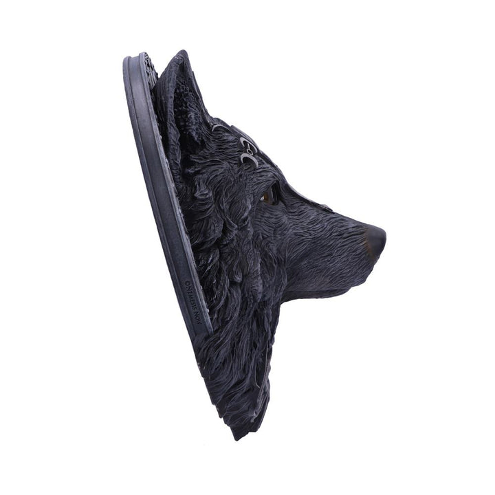 Nemesis Now Dark Gothic Magical Wolf Moon Wandschild zum Aufhängen, Schwarz, Einheitsgröße