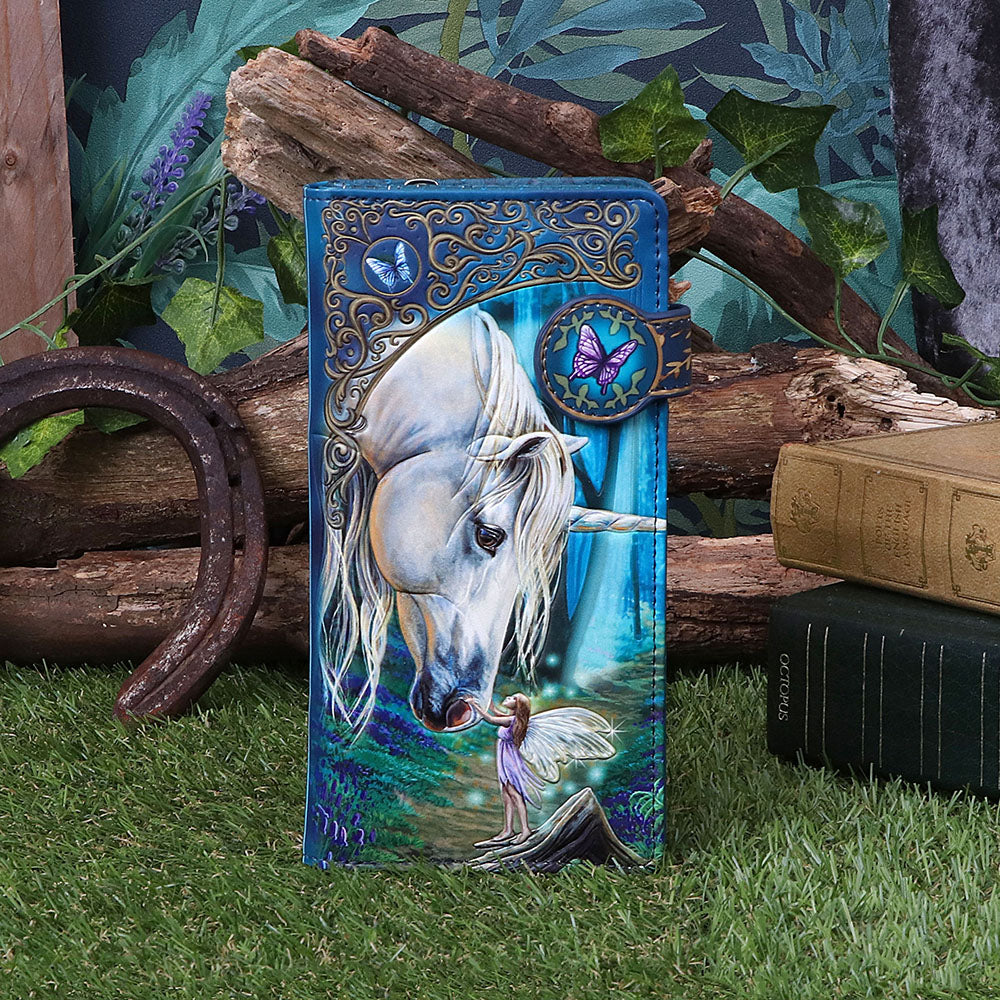Nemesis Now offiziell lizenzierte Lisa Parker Fairy Whispers geprägte Geldbörse, Blau