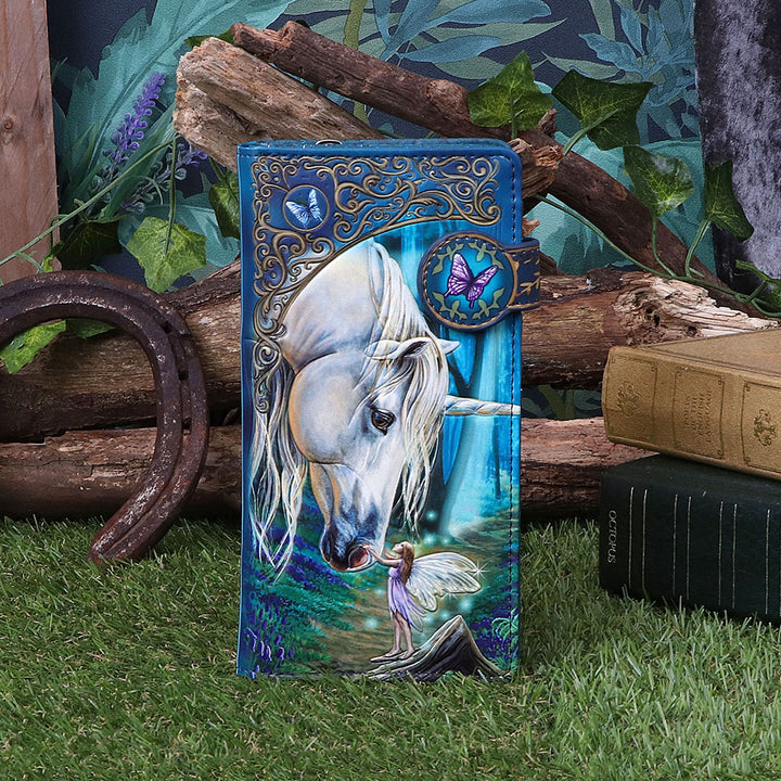 Nemesis Now offiziell lizenzierte Lisa Parker Fairy Whispers geprägte Geldbörse, Blau