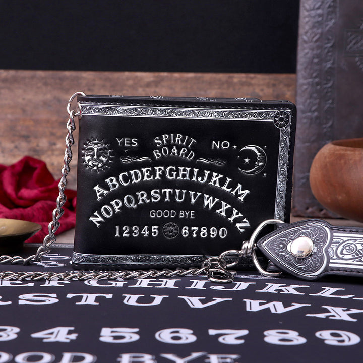 Nemesis Now Spirit Board geprägte Geldbörse Ouija-Geldbörse Schwarz 18,5 cm, 11 cm
