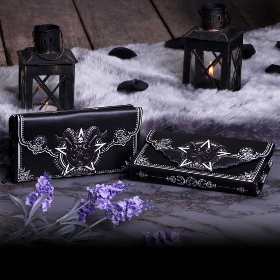 Nemesis Now Pawzuph geprägte Geldbörse 18,5 cm, Schwarz
