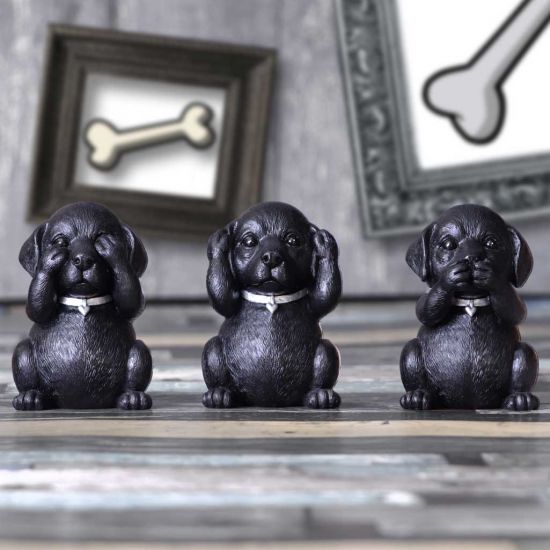 Nemesis Now Three Wise Labradors, Schwarz, 8,5 cm, B5881V2