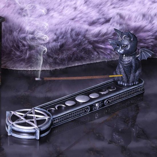 Nemesis Now Cult Cuties Malpuss Gothic Incense Holder in Black Resin