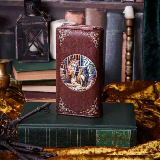 Nemesis Now Purrlock Holmes geprägte Geldbörse, Braun, 18,5 cm