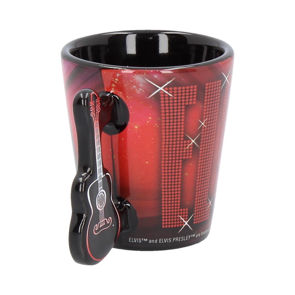 Nemesis Now C3625J7 Espressotasse Elvis '68 3oz, Kunstharz mit Edelstahl, Rot