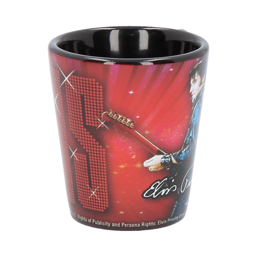 Nemesis Now C3625J7 Espressotasse Elvis '68 3oz, Kunstharz mit Edelstahl, Rot