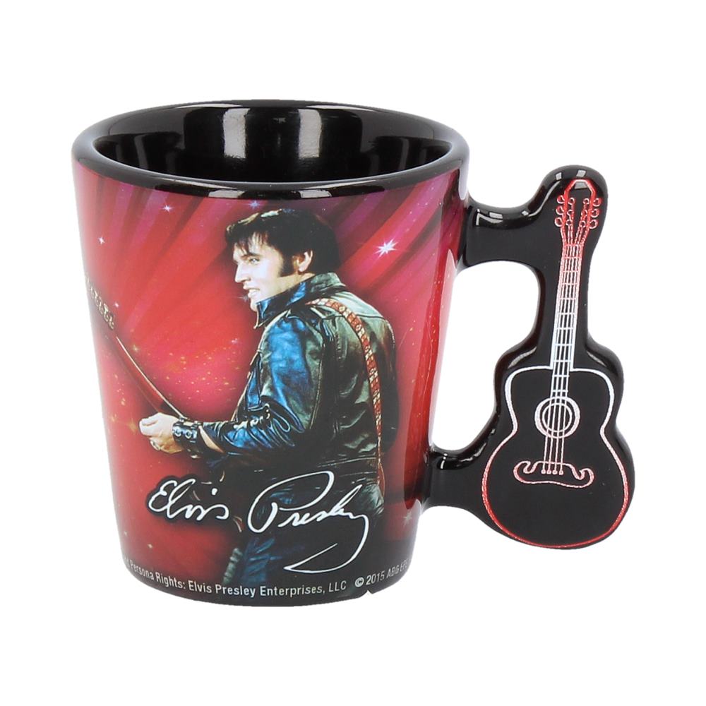 Nemesis Now C3625J7 Espressotasse Elvis '68 3oz, Kunstharz mit Edelstahl, Rot