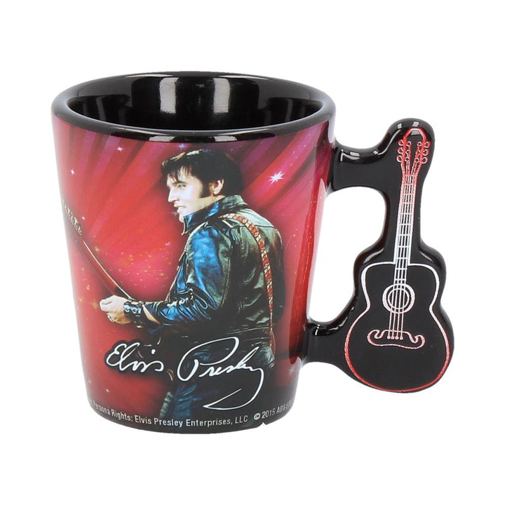 Nemesis Now C3625J7 Espressotasse Elvis '68 3oz, Kunstharz mit Edelstahl, Rot