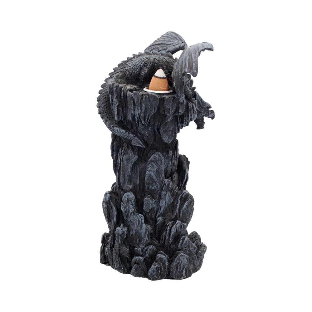Nemesis Now Dragon Tower Räuchergefäß, 24,5 cm, Schwarz, Kunstharz