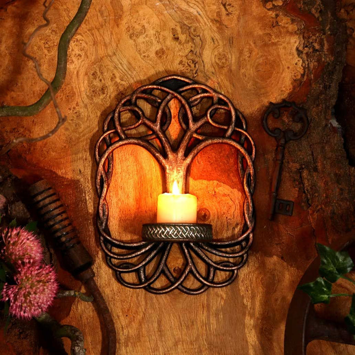 Nemesis Now D2415G6 Baum des Lebens Kerzenhalter, 26 cm, Bronze