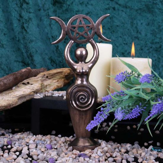 Nemesis Now Dreifache Göttin-Idol-Figur, 25 cm, Bronze