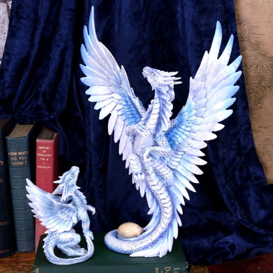 Nemesis Now Anne Stokes Age Silberne Drachenfigur für Erwachsene, weiß, Einheitsgröße