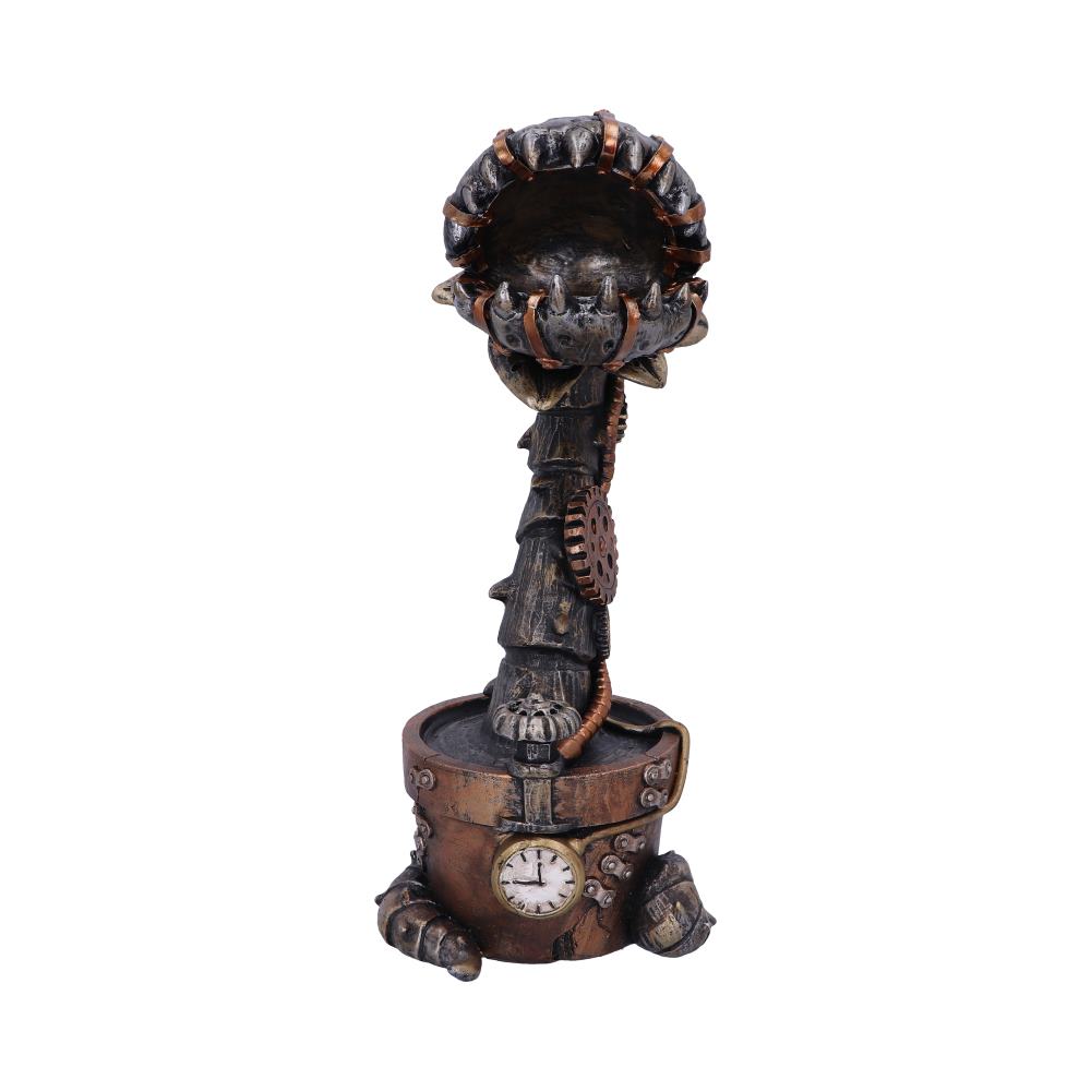 Nemesis Now Cogwork Carnivore 24,3 cm große mechanische fleischfressende Pflanzenfigur aus Bronze