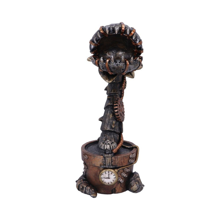 Nemesis Now Cogwork Carnivore 24,3 cm große mechanische fleischfressende Pflanzenfigur aus Bronze