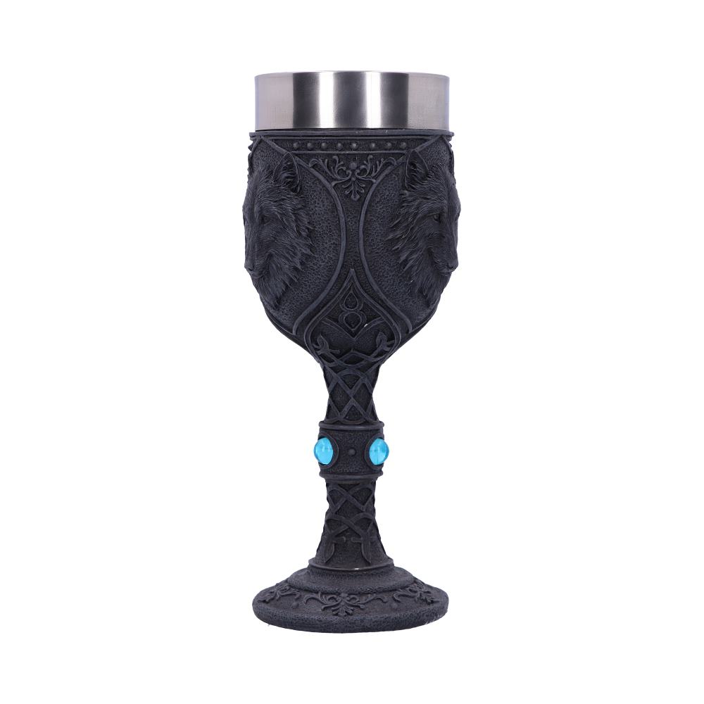 Nemesis Now - Night Wolf Black Gothic Goblet with Celtic Knot Design 3