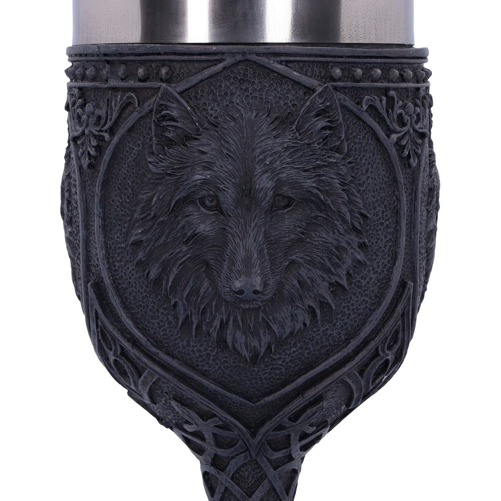 Nemesis Now - Night Wolf Black Gothic Goblet with Celtic Knot Design 7