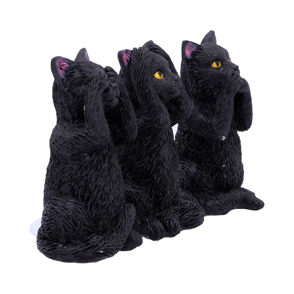Nemesis Now Three Wise Felines 8,5 cm, Schwarz