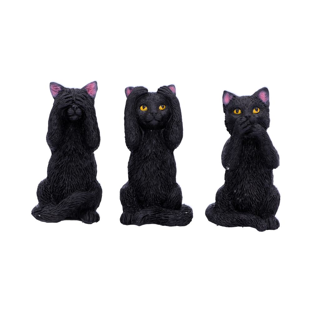 Nemesis Now Three Wise Felines 8,5 cm, Schwarz