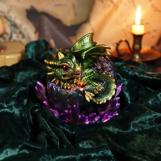 Nemesis Now Emerald Hatchling Glow Dragonling Green Dragonling Kristallfigur,