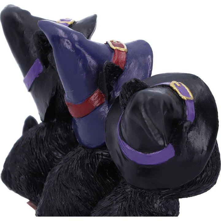 Nemesis Now Drei weise schwarze Katzen, vertraute Figur, nicht sehen, nicht hören, nicht sprechen