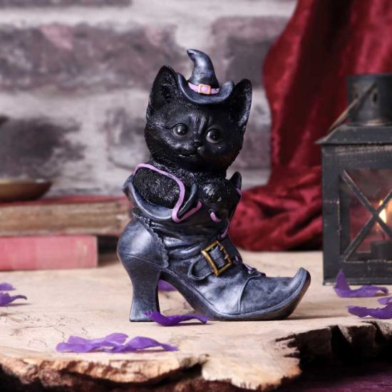 Nemesis Now Mischievous Familiar Katzenfigur, 18,5 cm, Schwarz